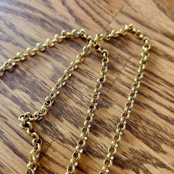 JUICY COUTURE Vintage Gold Charm Necklace MINIMALIST! - Picture 3 of 7
